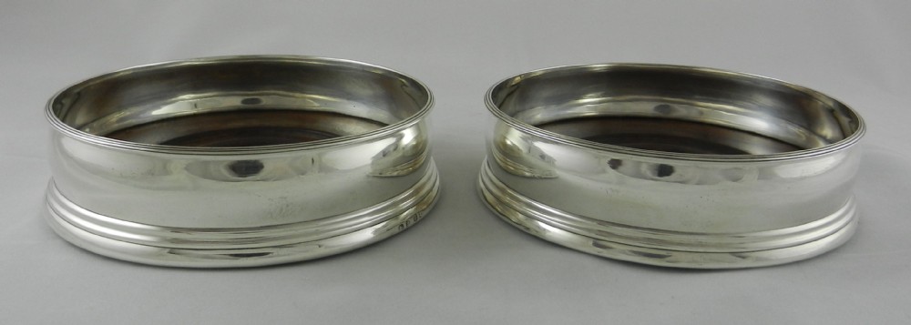 Geo.III Silver Wine Coasters.