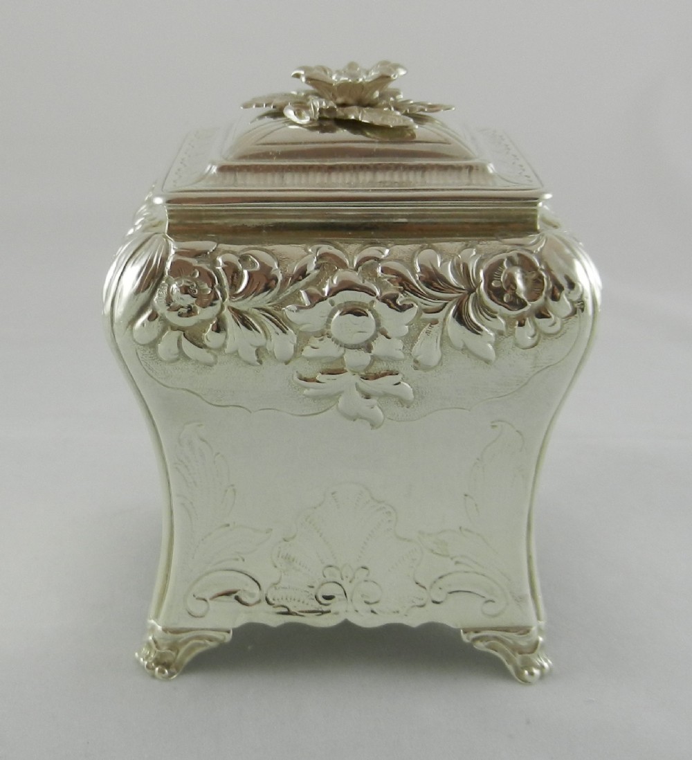 Antique Silver Tea Caddy.