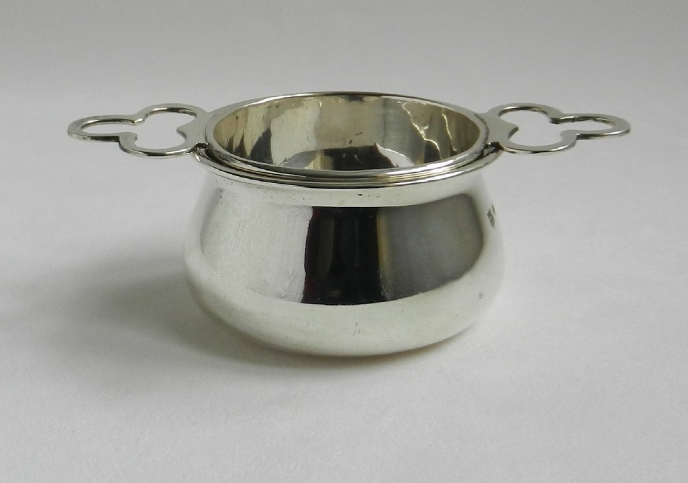 Art Deco Silver Tea Strainer.