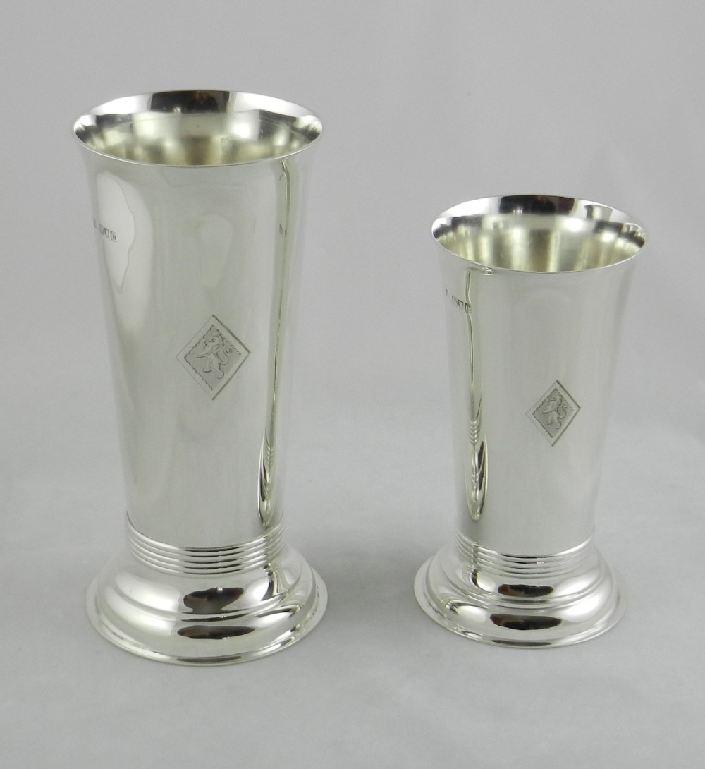 Antique Silver Vases.