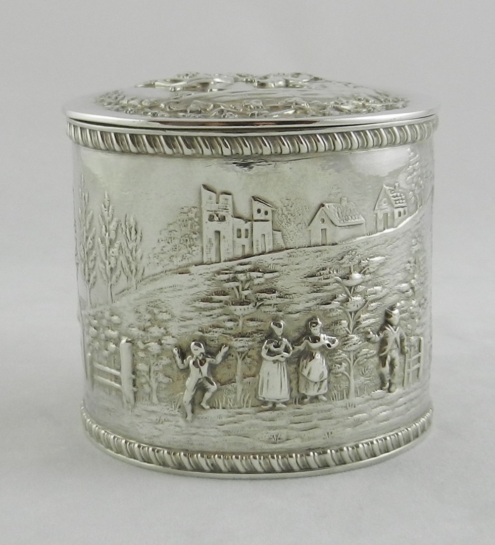 Antique Silver Tea Caddy.