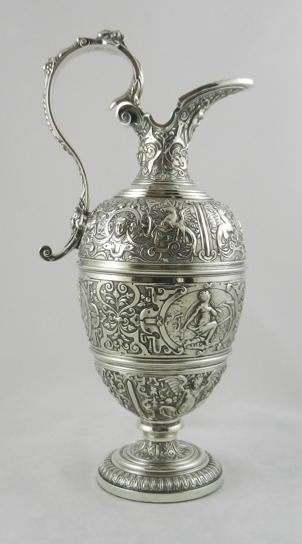 Antique Silverplated Wine Ewer.