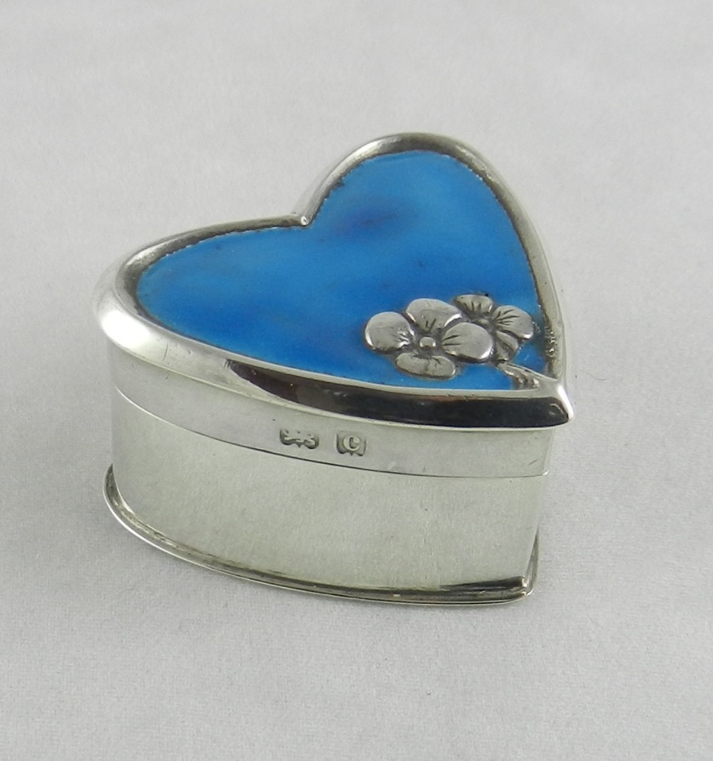 Antique Silver & Enamel Box.