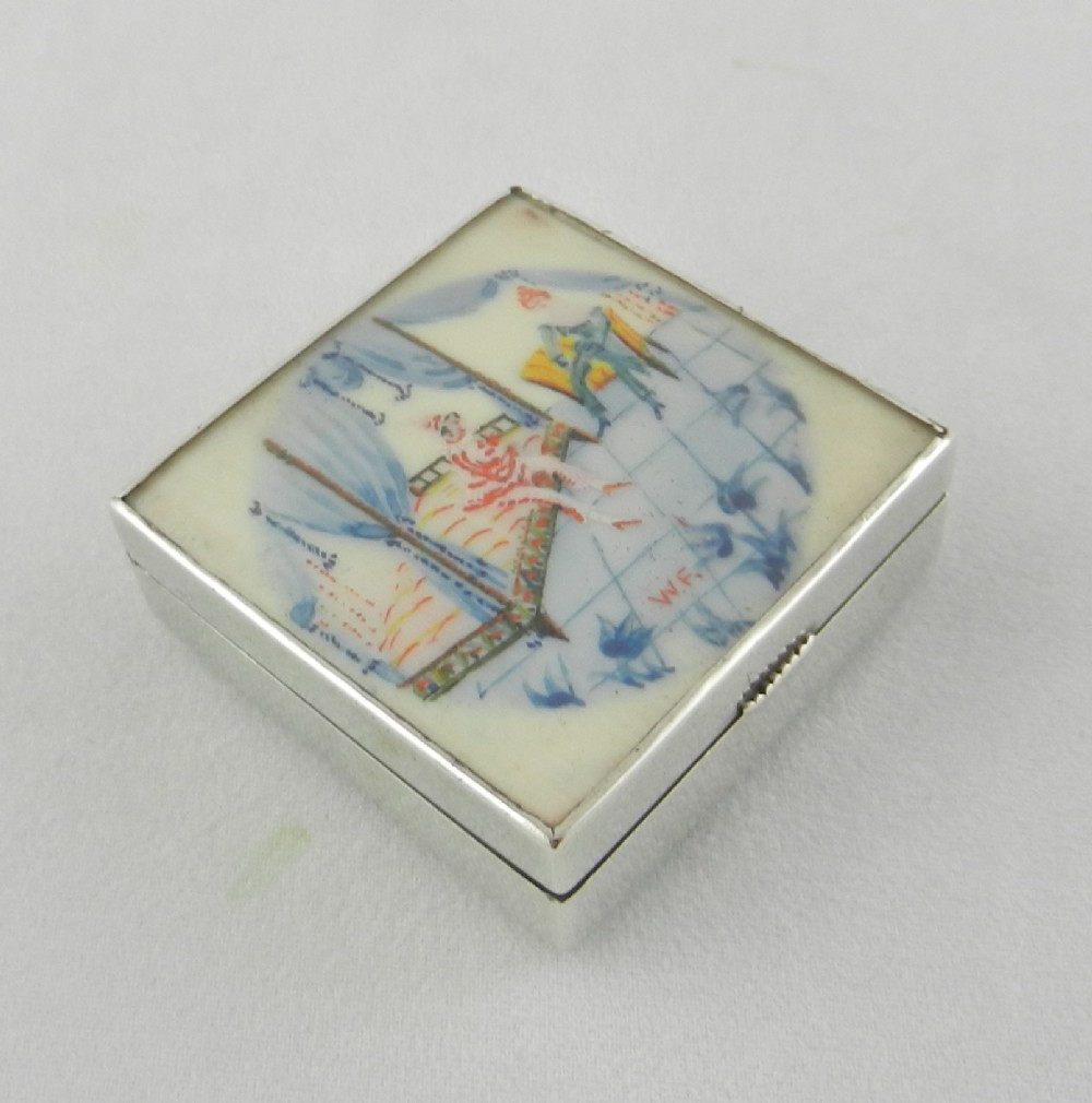Art Nouveau Silver & Enamel Box.