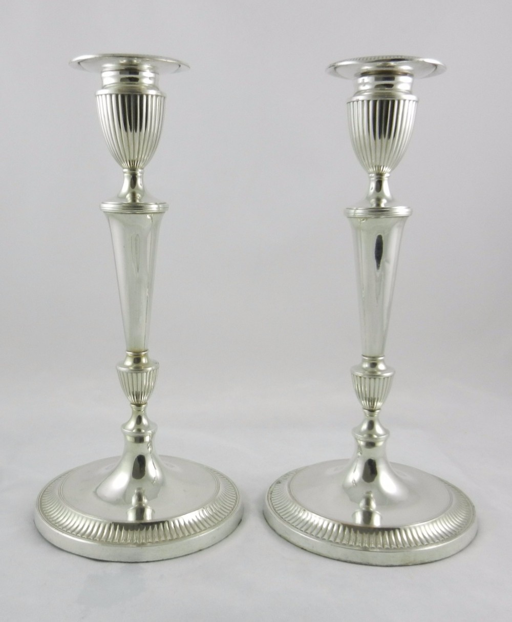 Antique Silverplated Candlesticks.