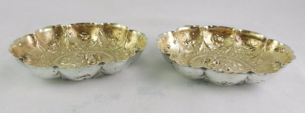 Pair of Antique Silver-Gilt Dishes.