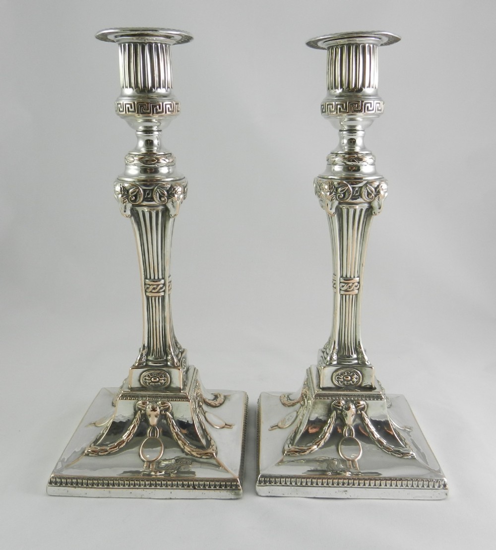 Georgian Old Sheffield Candlesticks.