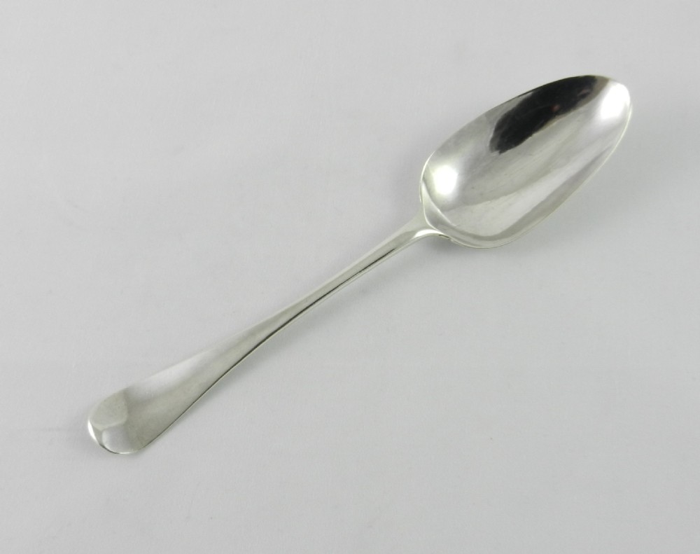 Geo.II Silver Serving Spoon.