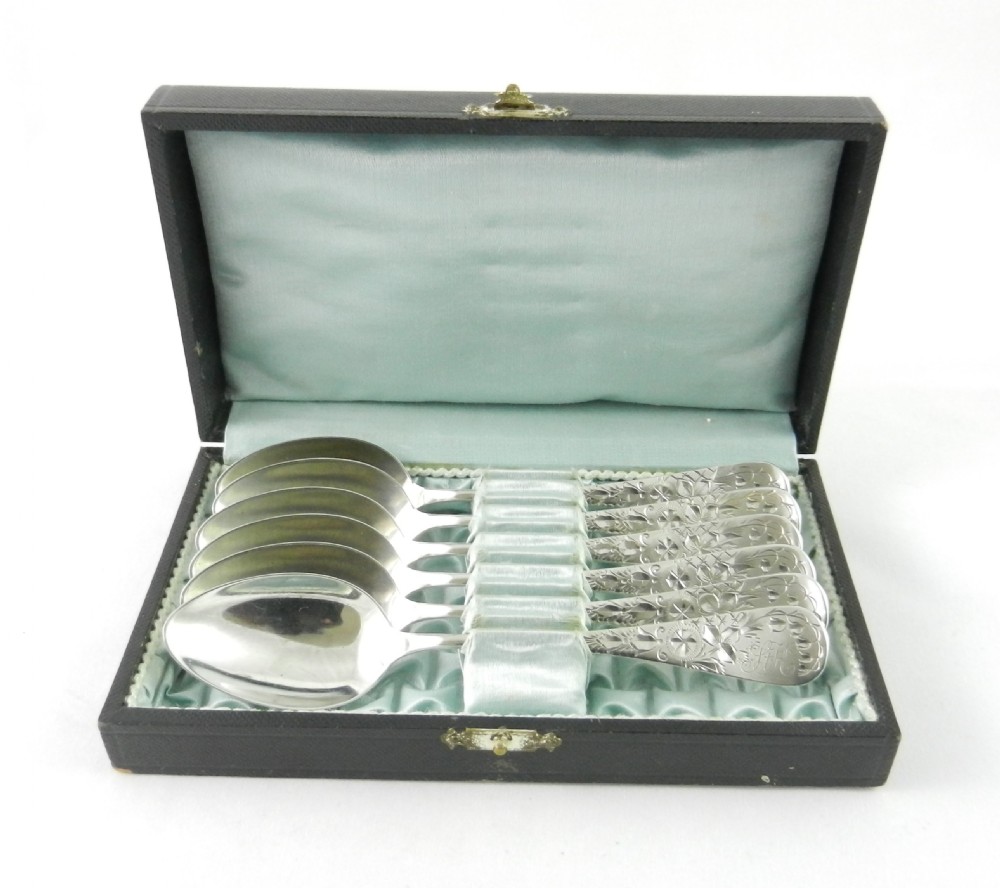 Antique Silver Tea Spoons.