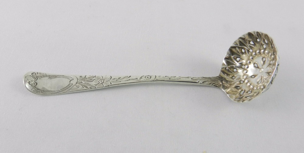 Georgian Silver Sugar Sifter Spoon. View II