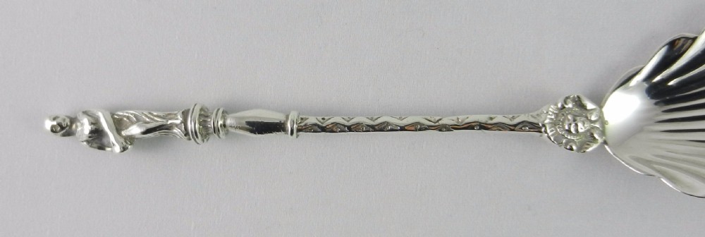 Antique Silver Serving Spoon. View V
