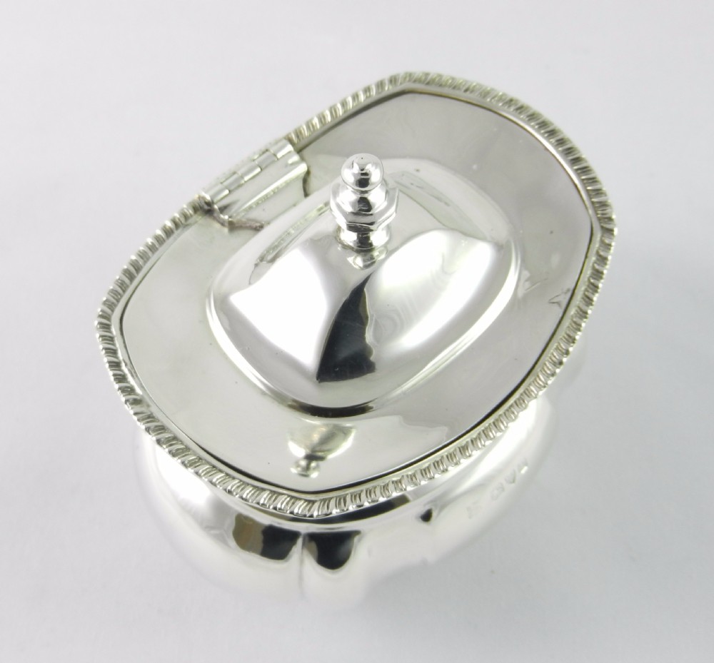 Antique Silver Tea Caddy. View III