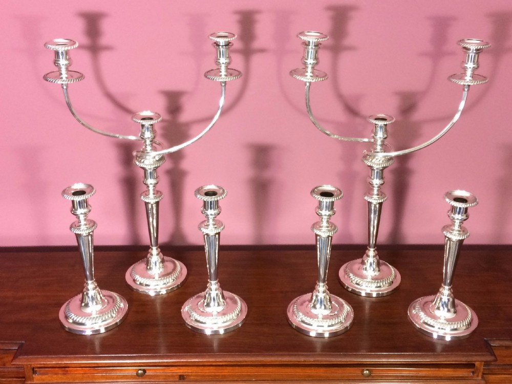 Old Sheffield Plate Candelabra Suite. View VIII