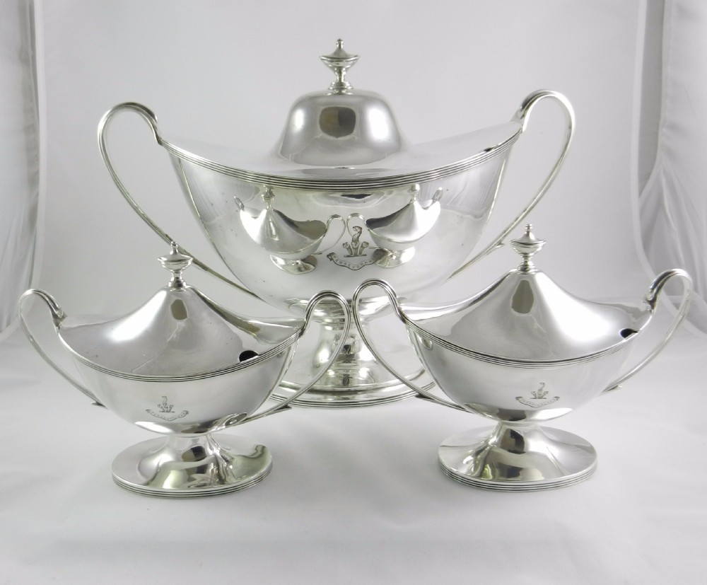 Antique Silverplated Tureen Suite.