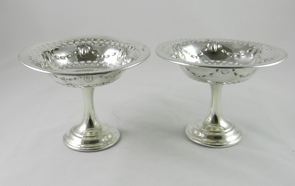 Antique Silver Sweetmeat Stands.