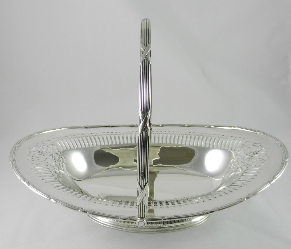 Antique Silver Cake Basket. View II