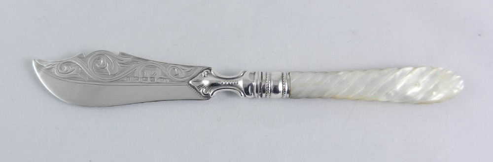 Antique Silver Butter Knife.