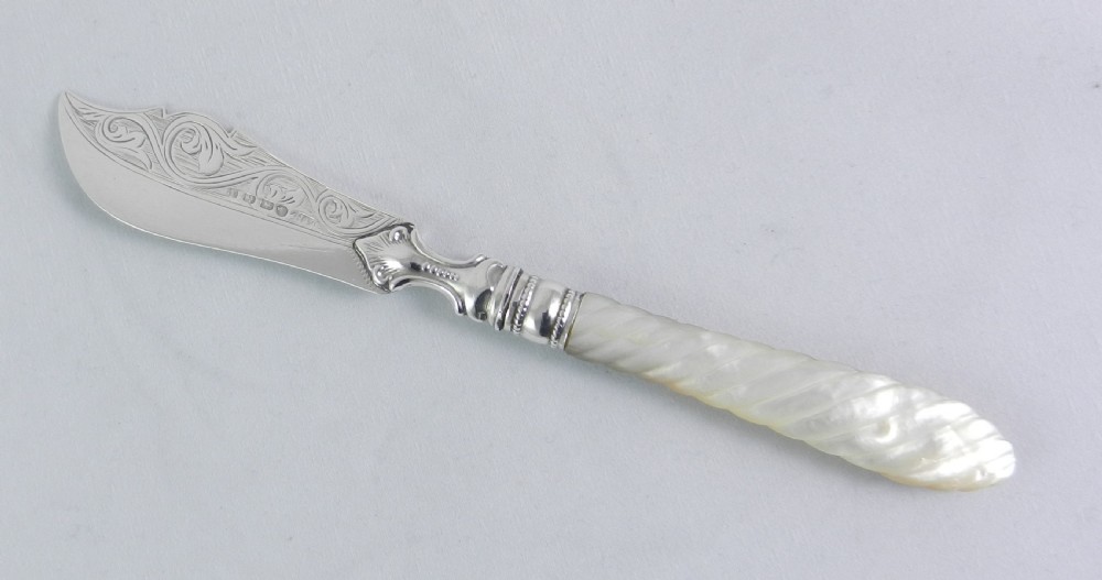 Antique Silver Butter Knife. View III