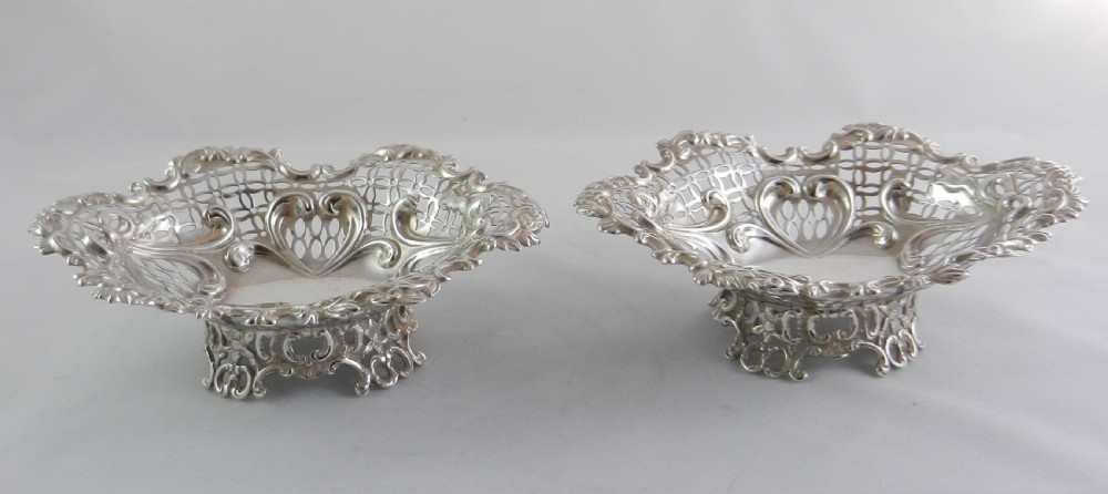 Antique Silver Sweetmeat Dishes. View II