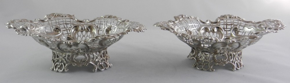 Antique Silver Sweetmeat Dishes. View III