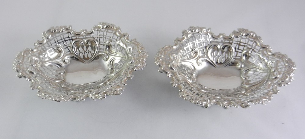 Antique Silver Sweetmeat Dishes. View IV