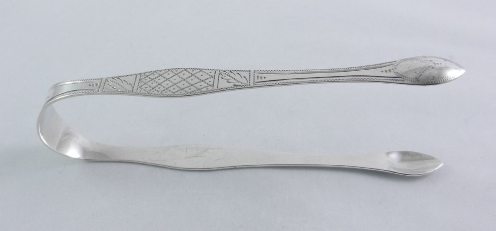 Geo.III Silver Sugar Tongs. View III