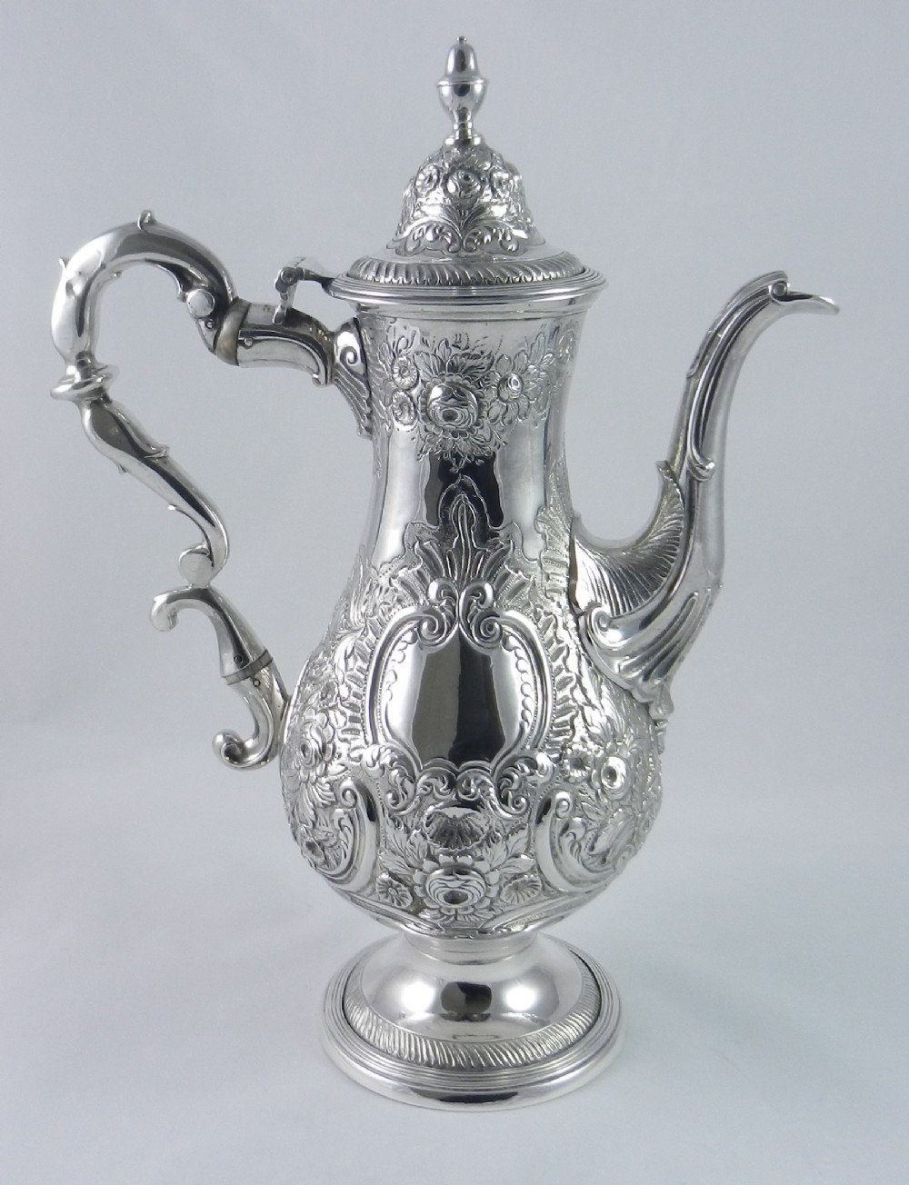 Georgian Silver Newcastle Coffee Pot.