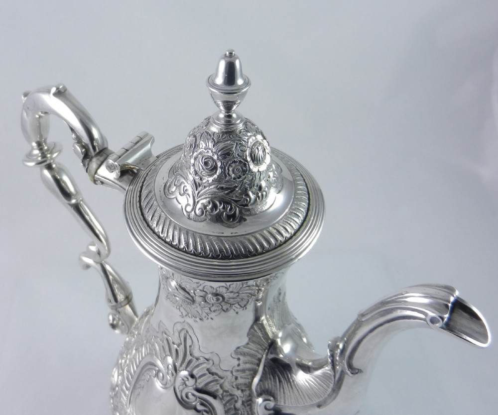 Georgian Silver Newcastle Coffee Pot. View IV