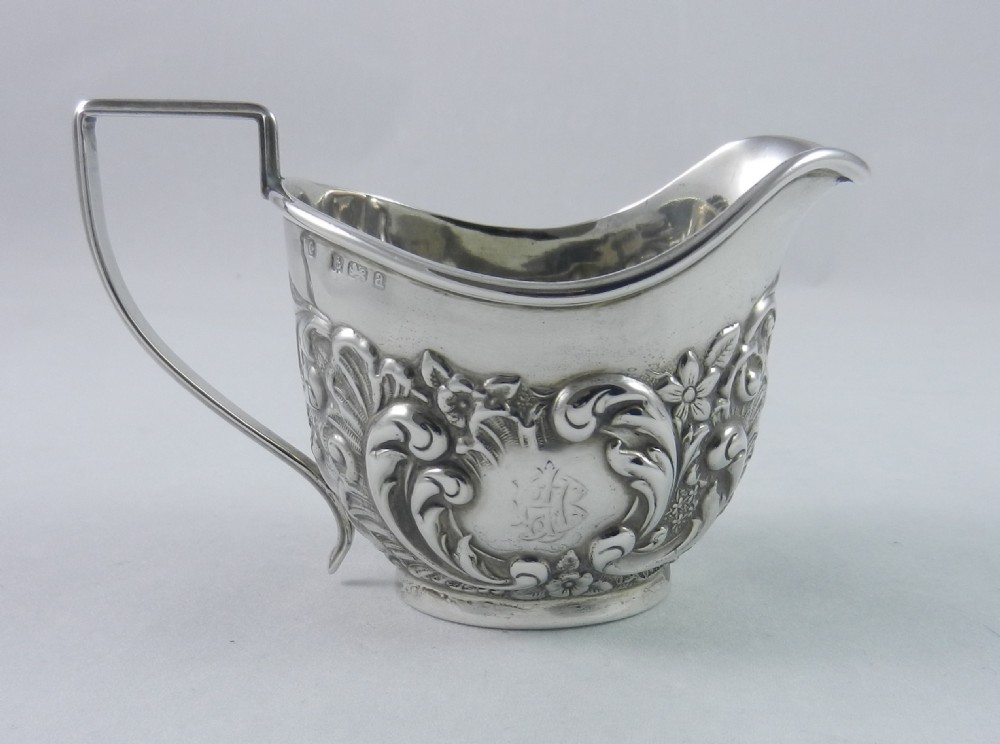 Antique Silver Sugar & Cream Set. View VII