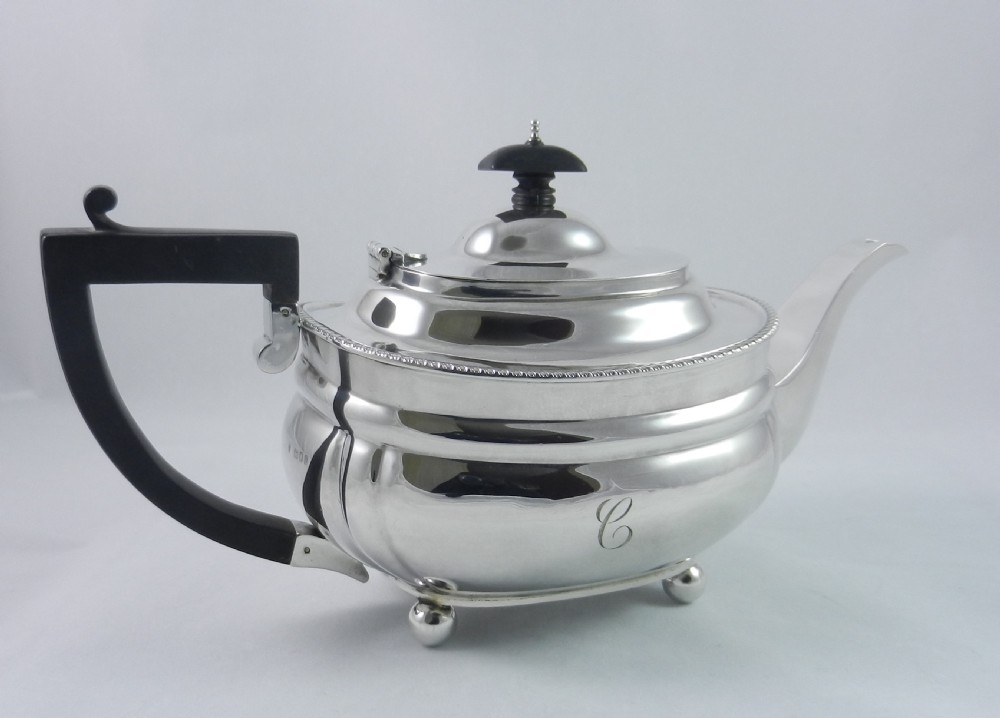 Three Piece Silver Tea Set. View IV
