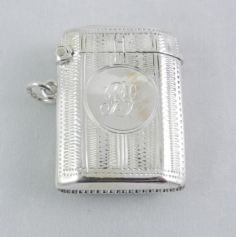 Antique Silver Vesta Case.