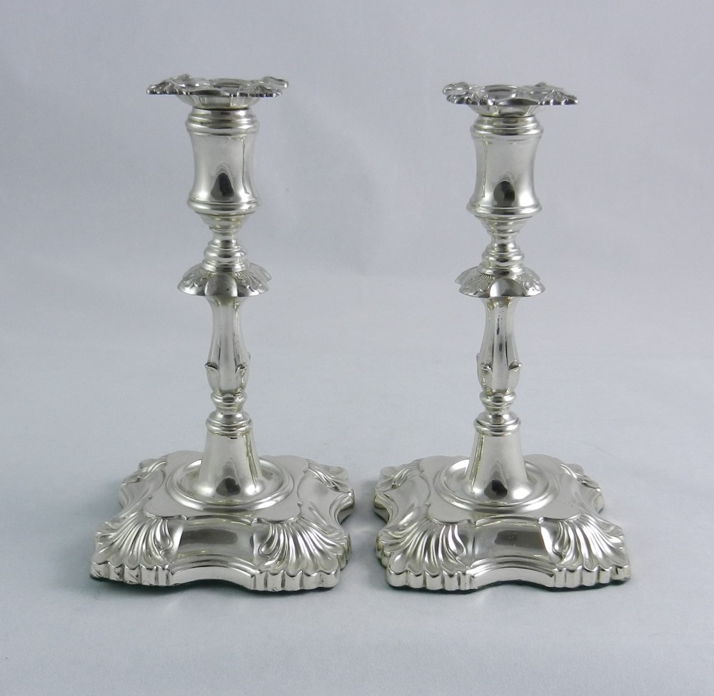 Antique Silver Taper Sticks.