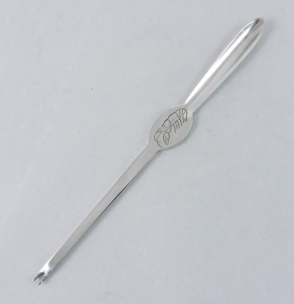 Silver Plated Lobster Picks. View III
