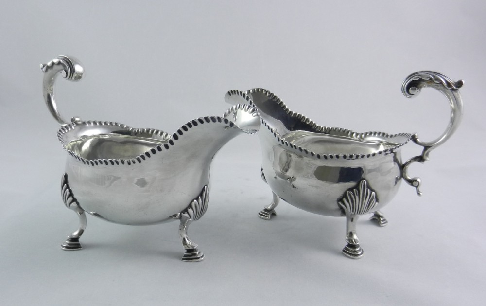 Pair of Georgian Silver Sauce Boats.