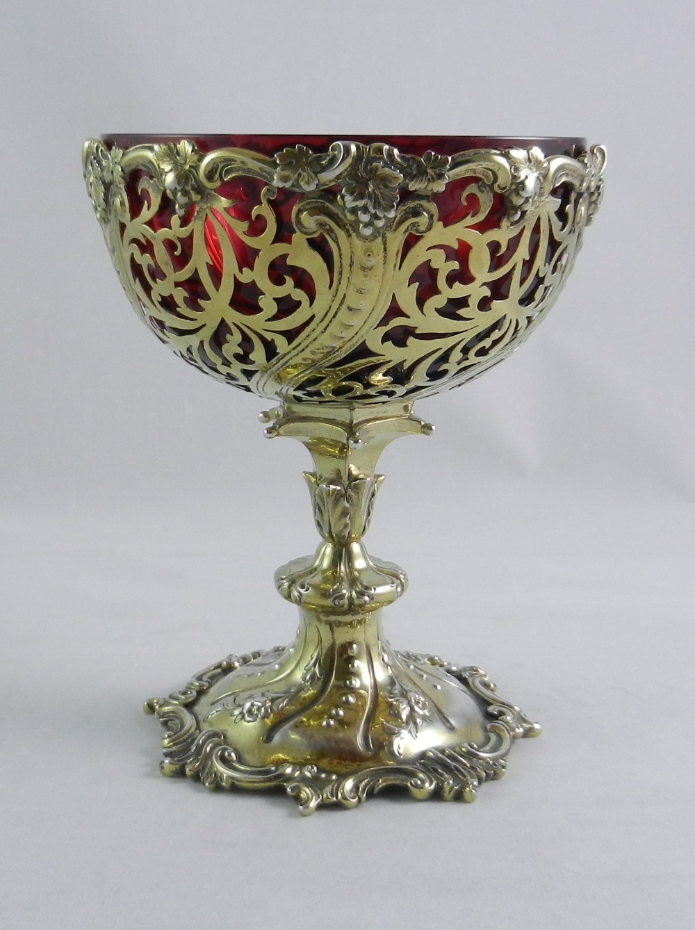 Antique Silver-Gilt Sweetmeat Stand.