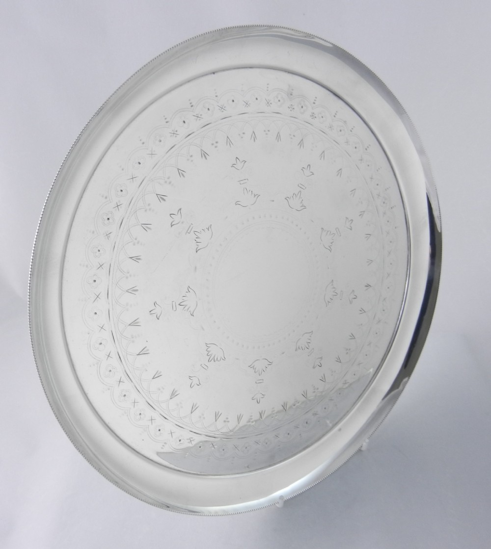 Antique Silver-Plated Salver. View III