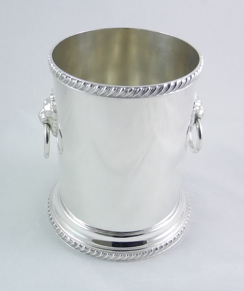 Antique Silver-Plated Bottle Stand.