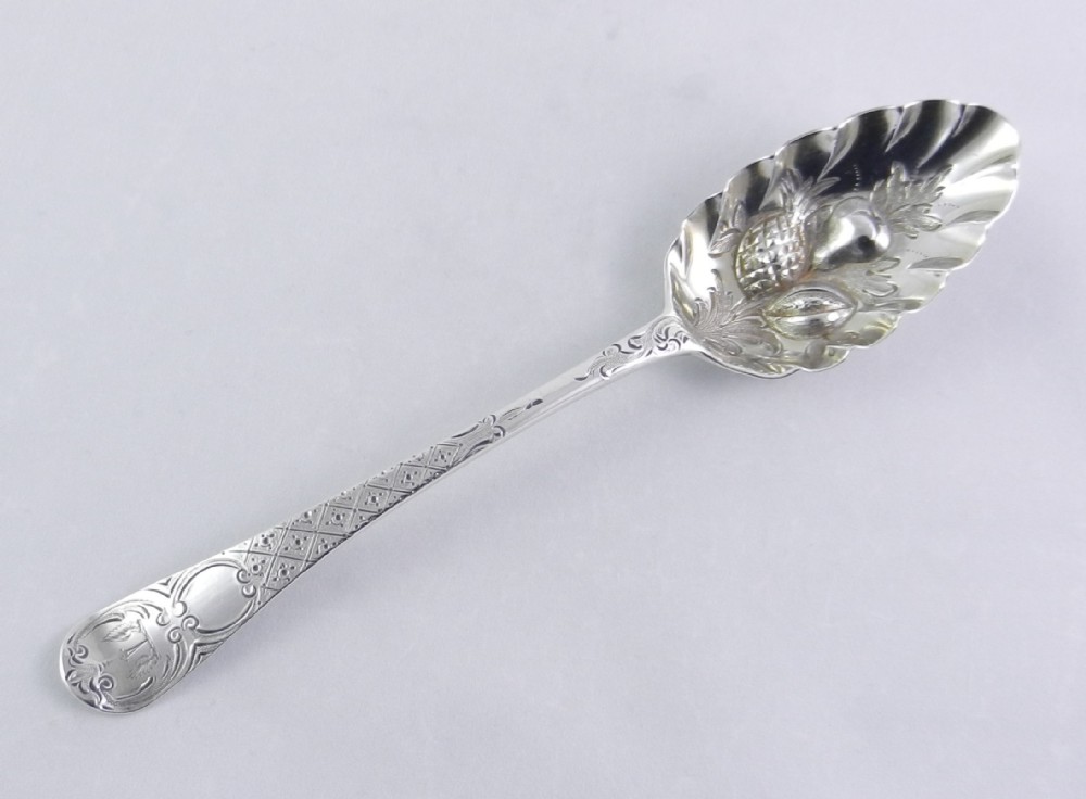 Georgian Silver Fruit Spoon.