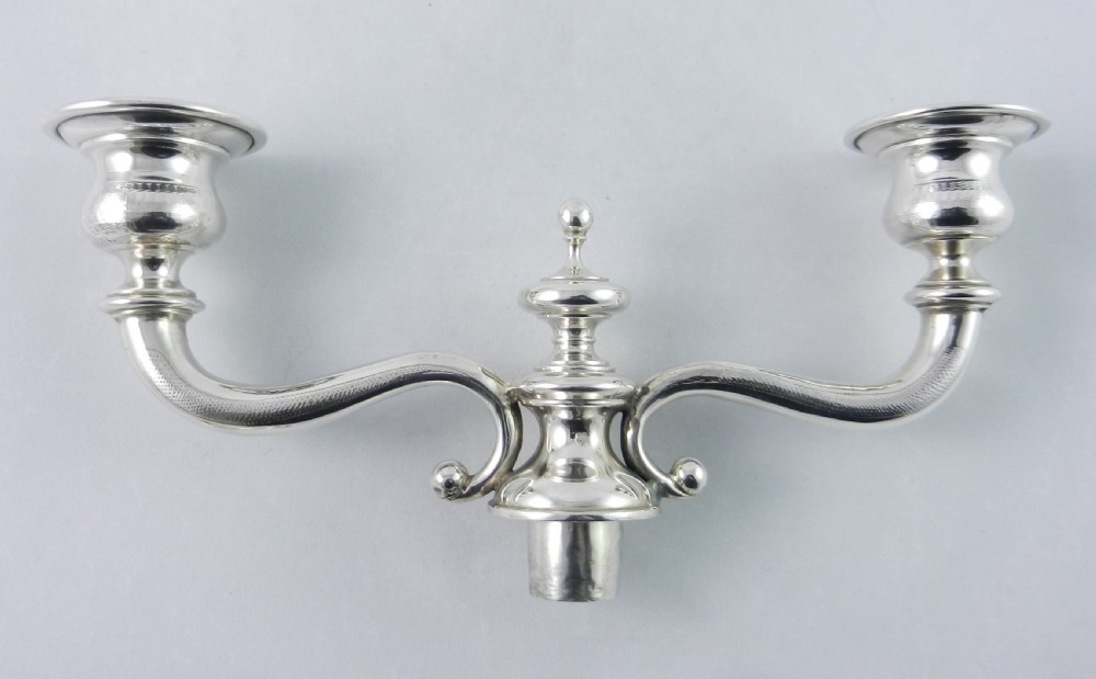 Pair Antique Silver Candelabra. View V