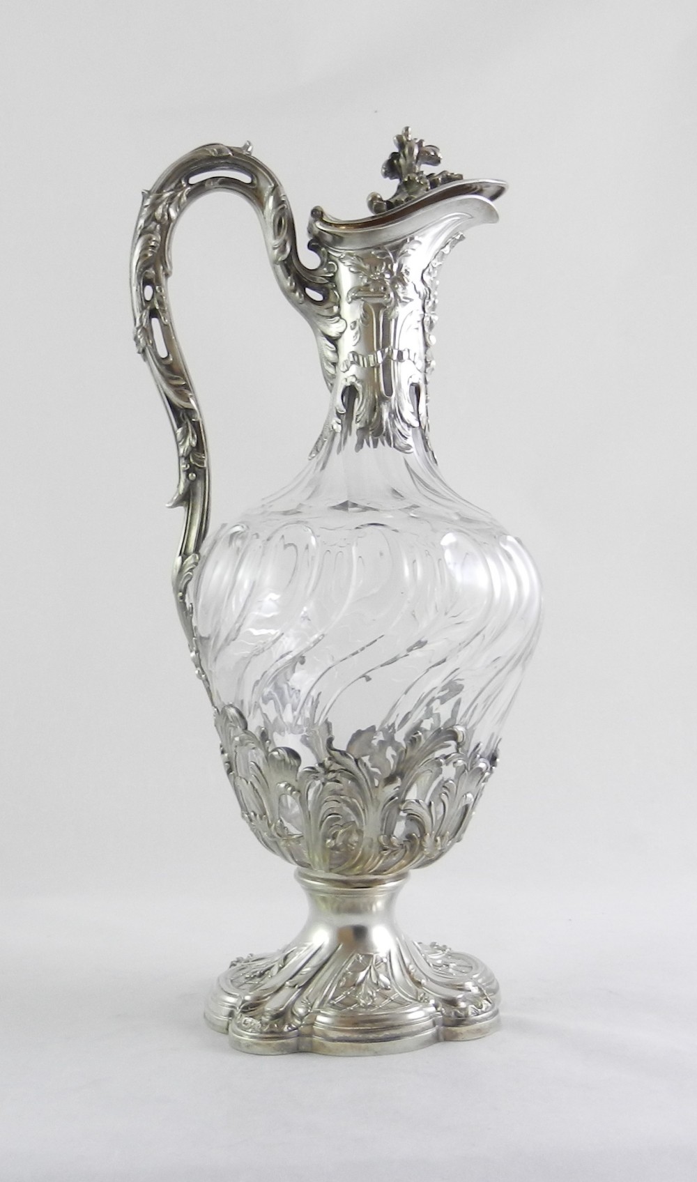 Antique Silver-Mounted Claret Jug.