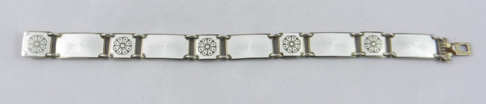 David Andersen Silver-Gilt Enamel Bracelet.