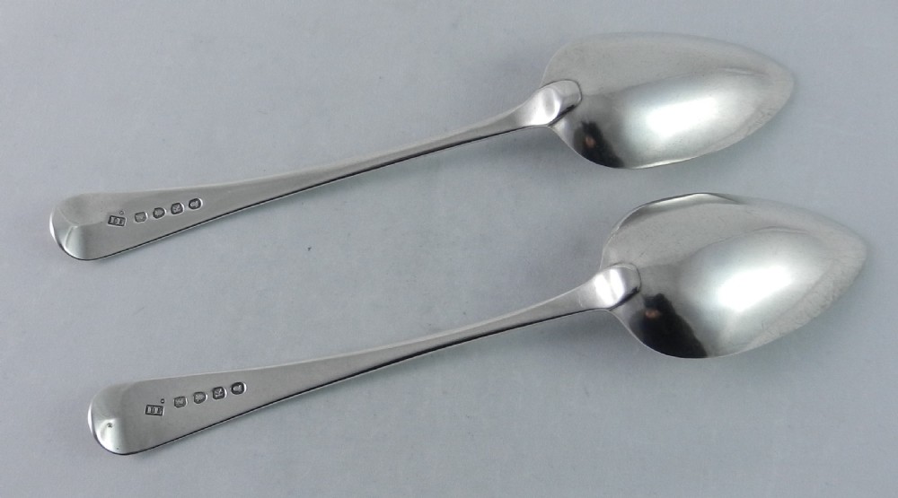 Georgian Silver Serving Spoons, View III