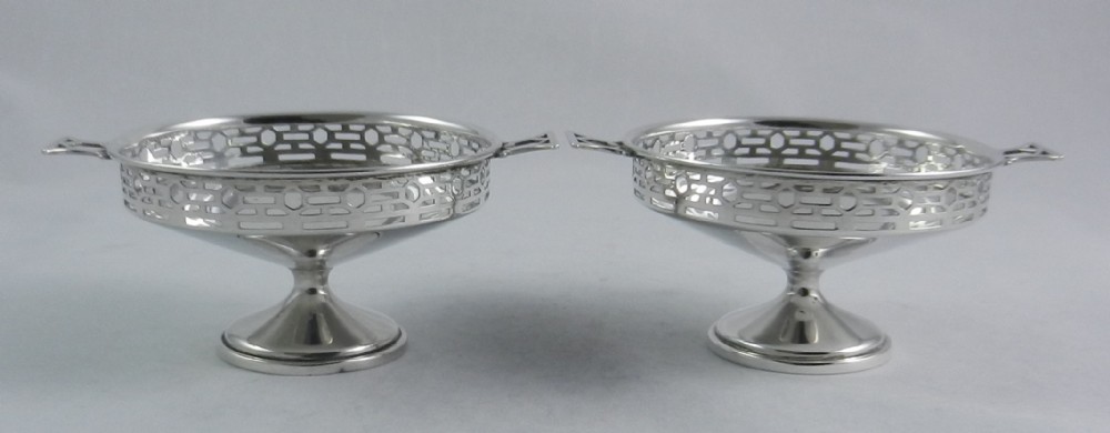 Art Deco Silver Sweet Dishes.