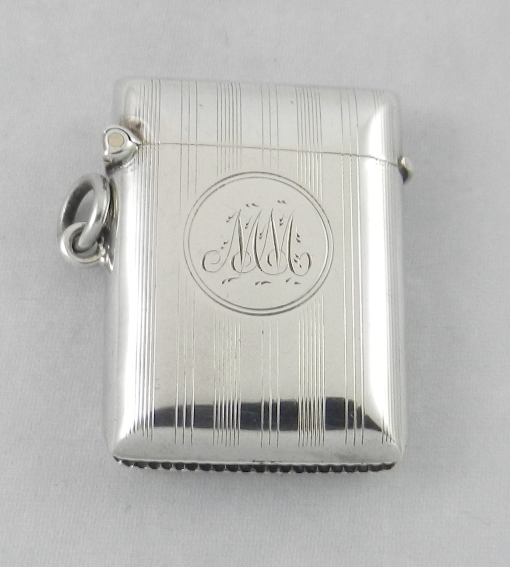 Antique Silver Vesta Case.
