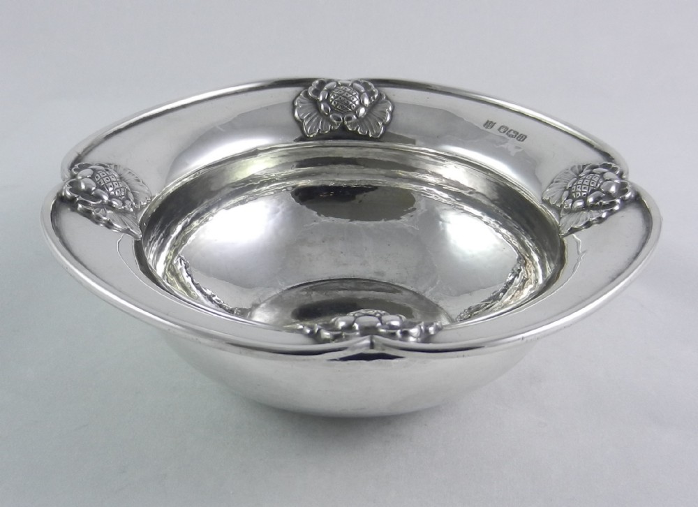 Art Nouveau Pattern Silver Bowl.