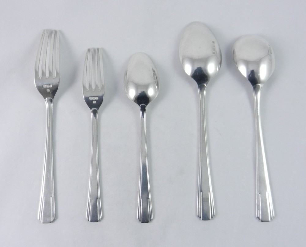 Art Deco Silver Cutlery Set. View II