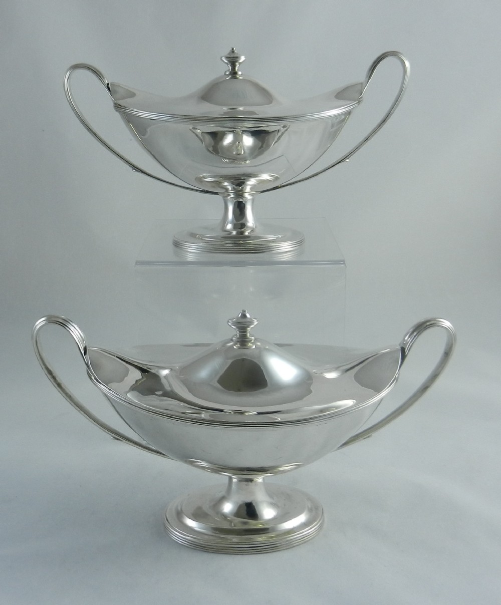 Georgian Silver Sauce Tureens.