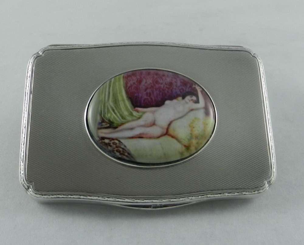 Silver & Enamel Box.