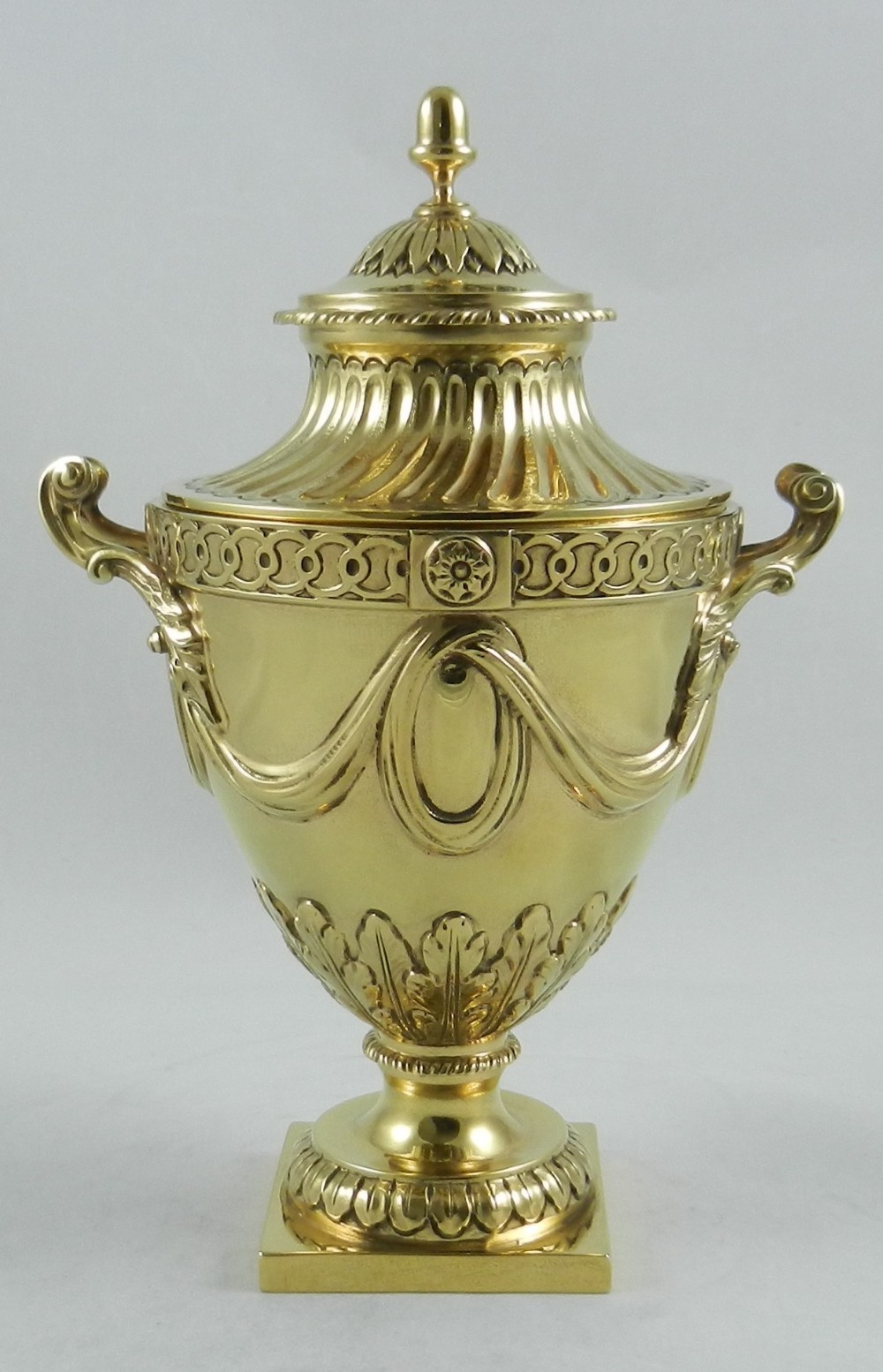 Antique Silver Gilt Sugar Vase.