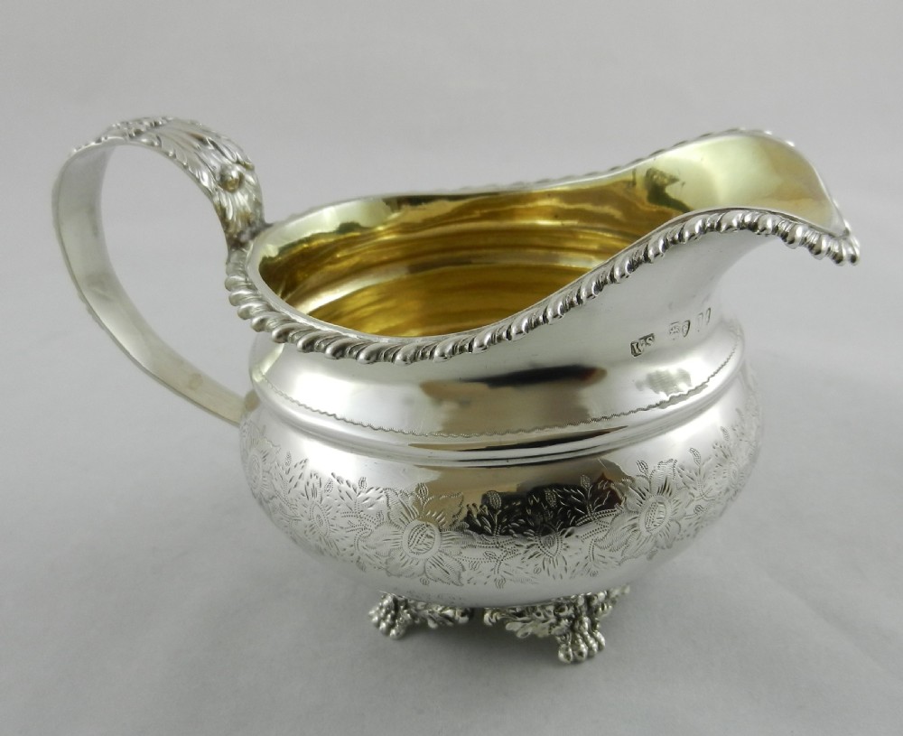 Antique Silver Three Piece Tea Set. View VIII